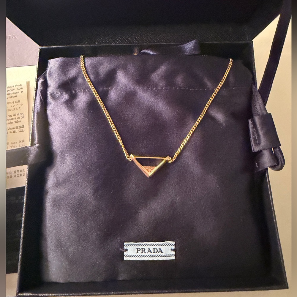 Prada Triangle Necklace